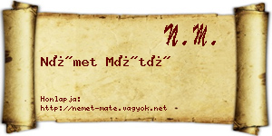 Német Máté névjegykártya