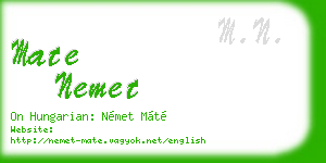 mate nemet business card