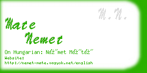 mate nemet business card